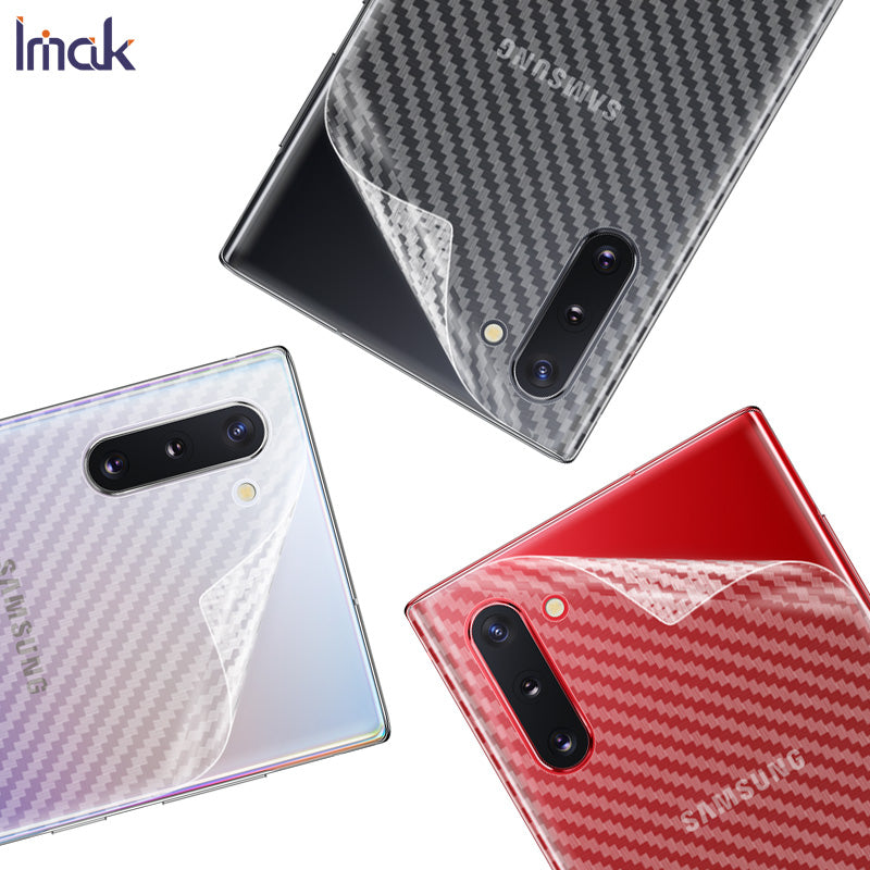 IMAK Carbon Fiber Texture Soft PVC Back Protector til Samsung Galaxy Note 10 IMAK Carbon Fiber Texture Soft PVC Back Protector til Samsung Galaxy Note 10